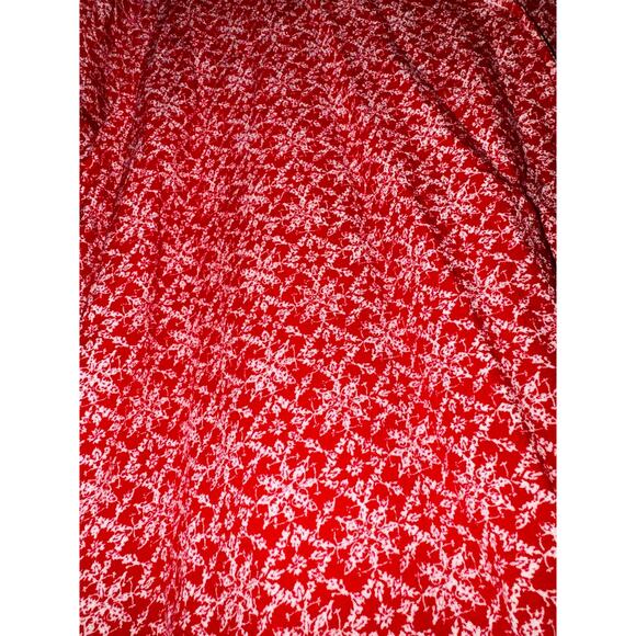 Universal Thread Red & White Cropped Wrap Blouse Women's Size Large Boho Western - Picture 7 of 7